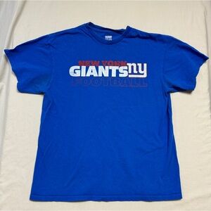 New York Giants Football TSHirt Unisex Large Blue NY Sports Athlete Short Sleeve